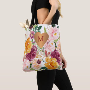 Bolsa Tote Padrão floral quic monograma