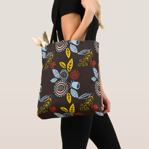 Bolsa Tote Padrão Floral Retroativo