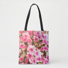 Bolsa Tote Padrão Floral Rosa – Design Botânico Suave