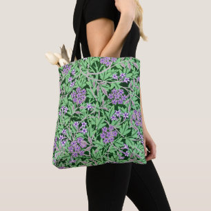 Bolsa Tote Padrão Floral Roxo Bonito