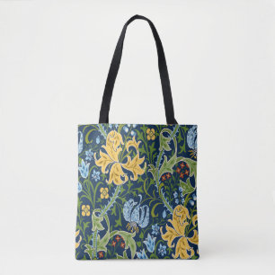 Bolsa Tote Padrão floral sem costura com flores grandes, lí