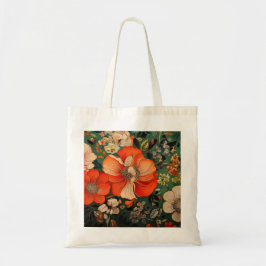 Bolsa Tote Padrão Floral sem costura de aquarela desenhada à