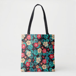 Bolsa Tote Padrão Floral Vintage Moderno Elegante