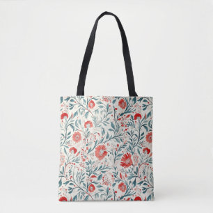 Bolsa Tote Padrão Floral Vintage Red Daisy - Botânico
