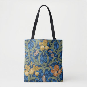 Bolsa Tote Padrão floral vítreo sem costura com a íris lar