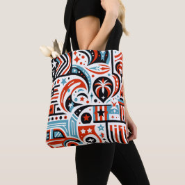 Bolsa Tote Padrão Generativo de 4 de Julho