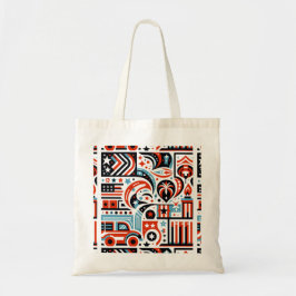 Bolsa Tote Padrão Generativo de 4 de Julho