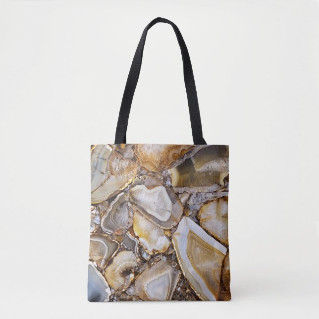 Bolsa Tote Padrão geode rock (Frente)
