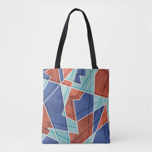 Bolsa Tote Padrão Geométrico (Frente)