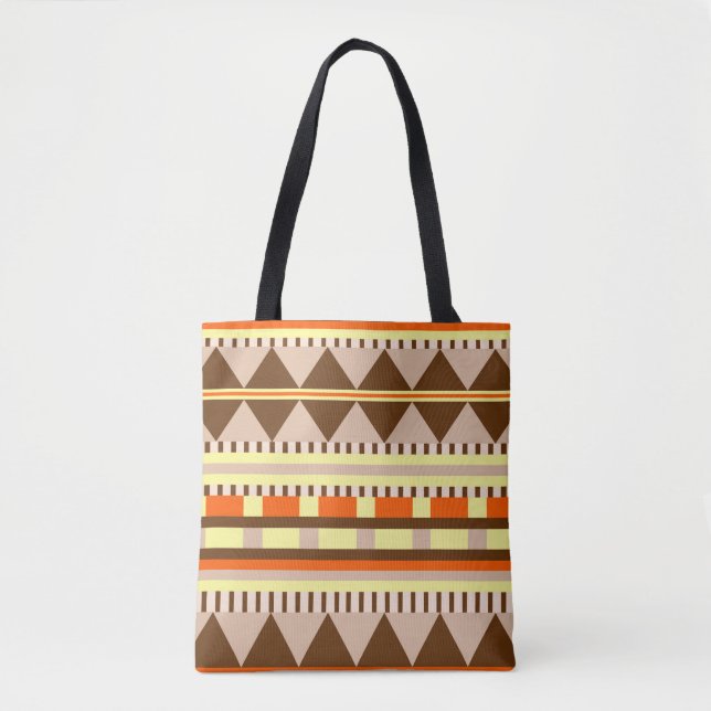 Bolsa Tote Padrão geométrico (Frente)