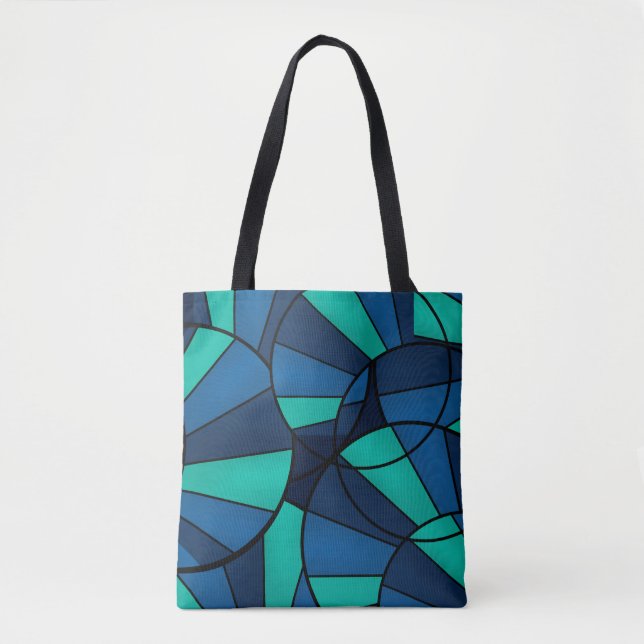 Bolsa Tote padrão geométrico abstrato (Frente)