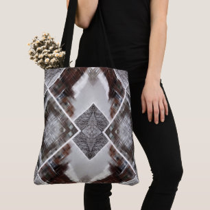 Bolsa Tote Padrão Geométrico Abstrato no Inverno