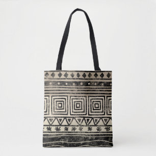 Bolsa Tote Padrão Geométrico Africano