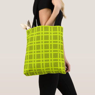 Bolsa Tote Padrão geométrico amarelo-limão