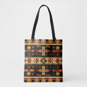 Bolsa Tote Padrão Geométrico Aztec Tribal