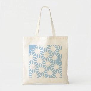 Bolsa Tote Padrão geométrico azul claro