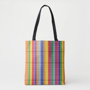 Bolsa Tote Padrão Geométrico Colorido – Chuva Mode