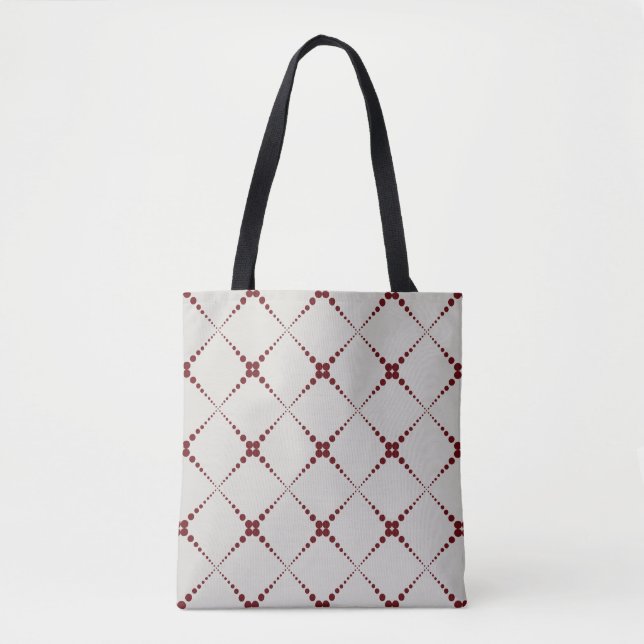 Bolsa Tote Padrão geométrico com pontos retrorreflectores (Frente)