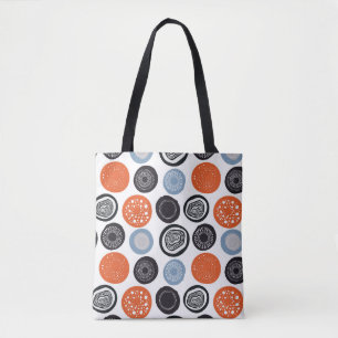 Bolsa Tote Padrão geométrico criativo e colorido.