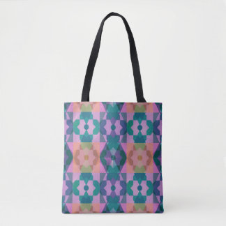 Bolsa Tote Padrão Geométrico da Flor
