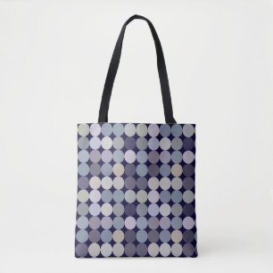 Bolsa Tote padrão geométrico de grandes pontos