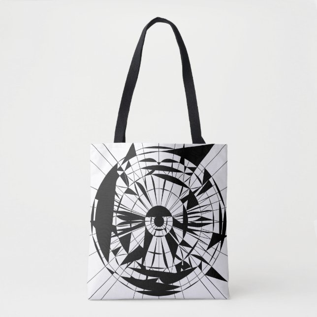 Bolsa Tote Padrão Geométrico de Mandala (Frente)