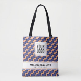 Bolsa Tote Padrão Geométrico Entrelaçado Moderno
