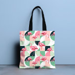 Bolsa Tote Padrão Geométrico Girly Chic do Flamingo Cor-de-Ro<br><div class="desc">O saco de Tote de Patterno Gótico Girly Geométrico Flamingo Rosa Moderno apresenta flamingos rosa tropicais modernos num fundo geométrico. Perfeito como presentes para aniversário,  Natal e feriados. Criado pelo Evco Studio www.zazzle.com/store/evcostudio</div>
