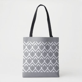 Bolsa Tote Padrão Geométrico Horizontal Zigzag