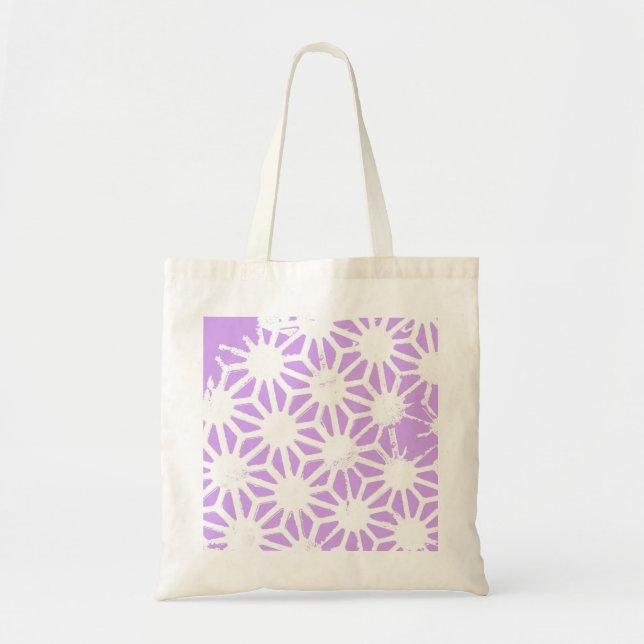 Bolsa Tote Padrão geométrico lilac (Frente)