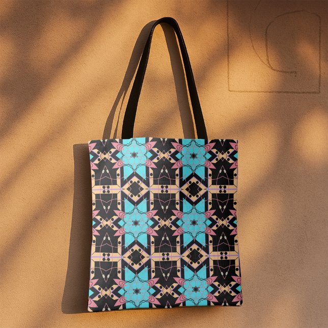 Bolsa Tote Padrão Geométrico Místico Elegante do Boho (Criador carregado)