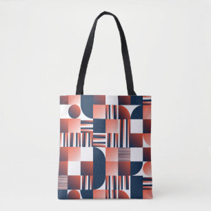 Bolsa Tote Padrão Geométrico Moderno Criativo Sem Costura