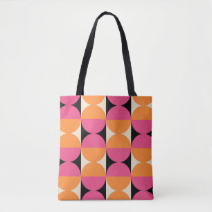 Bolsa Tote Padrão Geométrico Moderno do meio século