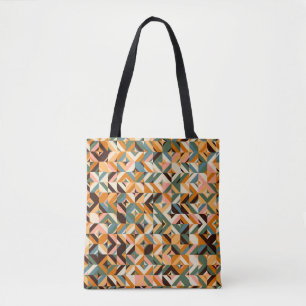Bolsa Tote padrão geométrico sem costura abstrato na escand