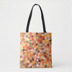 Bolsa Tote Padrão geométrico sem costura do triângulo abstrat