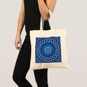 Bolsa Tote Padrão Geométrico Trendy Blue