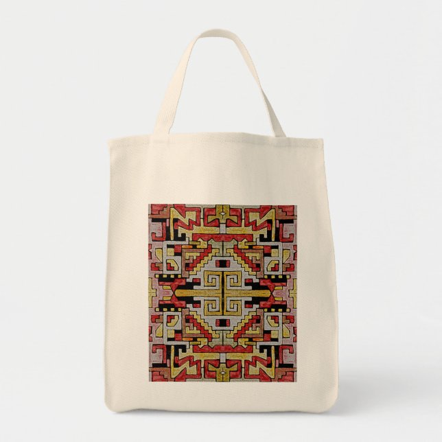 Bolsa Tote Padrão Geométrico Tribal/Étnico (Frente)