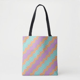 Bolsa Tote Padrão Geométrico ZigZag