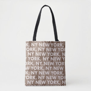 Bolsa Tote Padrão Gráfico NY NOVA YORK