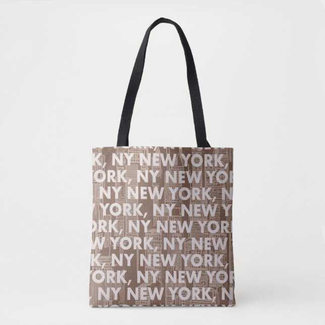 Bolsa Tote Padrão Gráfico NY NOVA YORK (Frente)