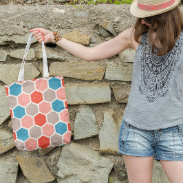 Bolsa Tote Padrão hexágono