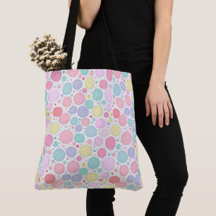 Bolsa Tote Padrão Imperfeito de Pontos Pastel