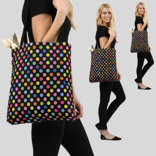 Bolsa Tote Padrão Inverso De Abstrato Colorida Para