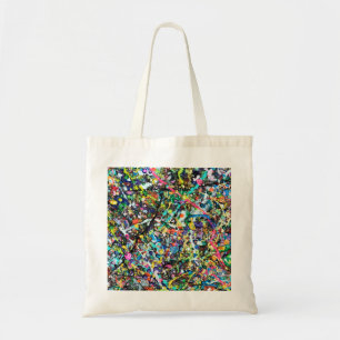 Bolsa Tote Padrão legal de pintura colorida com pintura Abstr