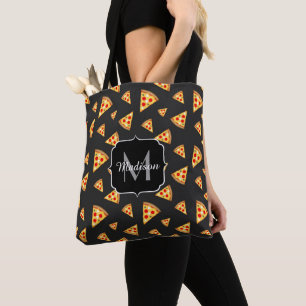Bolsa Tote Padrão legal e divertido de fatias de pizza Monog