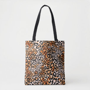 Bolsa Tote Padrão leopardo sem costura, prina de desenho man