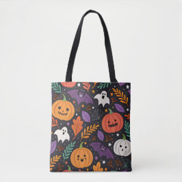 Bolsa Tote Padrão Mágico de Halloween Fofo