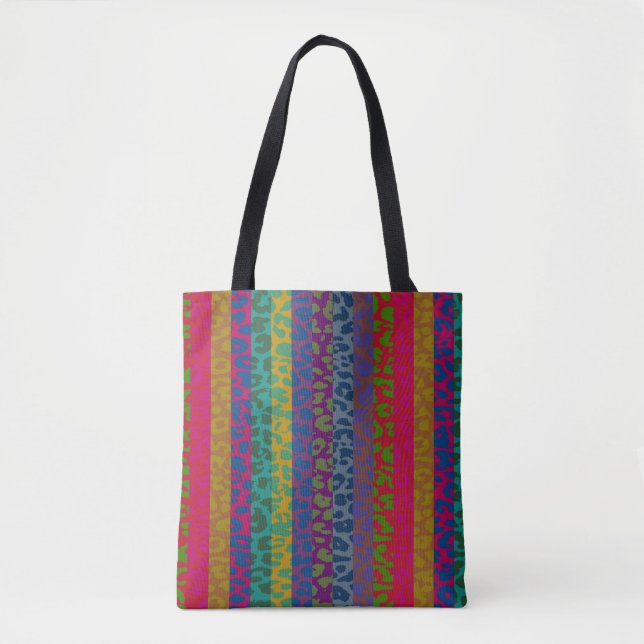 Bolsa Tote Padrão moderno da pele do Leopardo #23 (Frente)