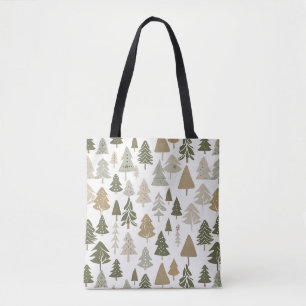 Bolsa Tote Padrão Moderno das Árvores de Natal