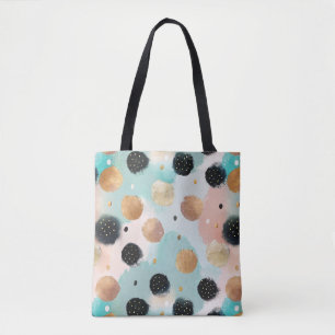 Bolsa Tote Padrão moderno de Abstrato bruxismo e Bolinhas
